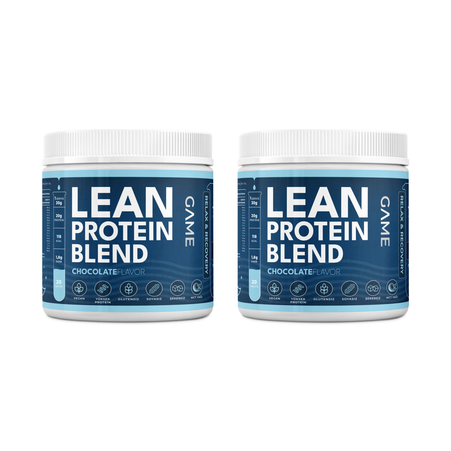 Lean Fit Vegan Protein Tozu İkili Paket (Çikolata+Çikolata)